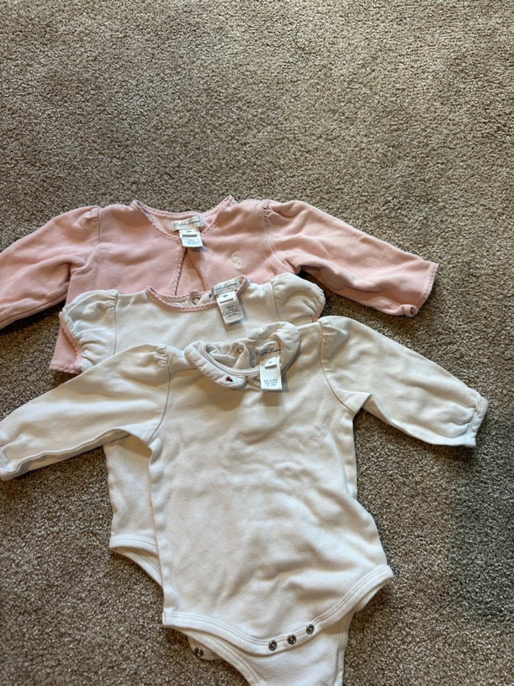 Ralph Lauren Baby 3 Piece Set in Light Pink